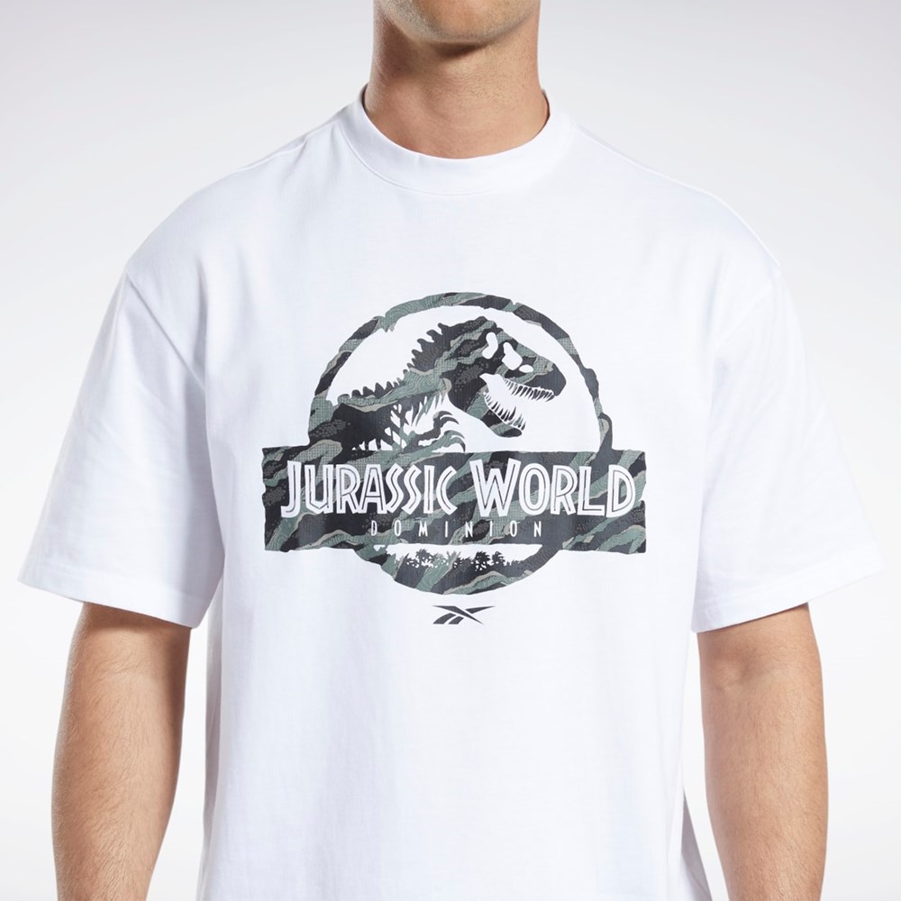 Reebok Jurassic World T-Shirt Biele | QLBHC9546