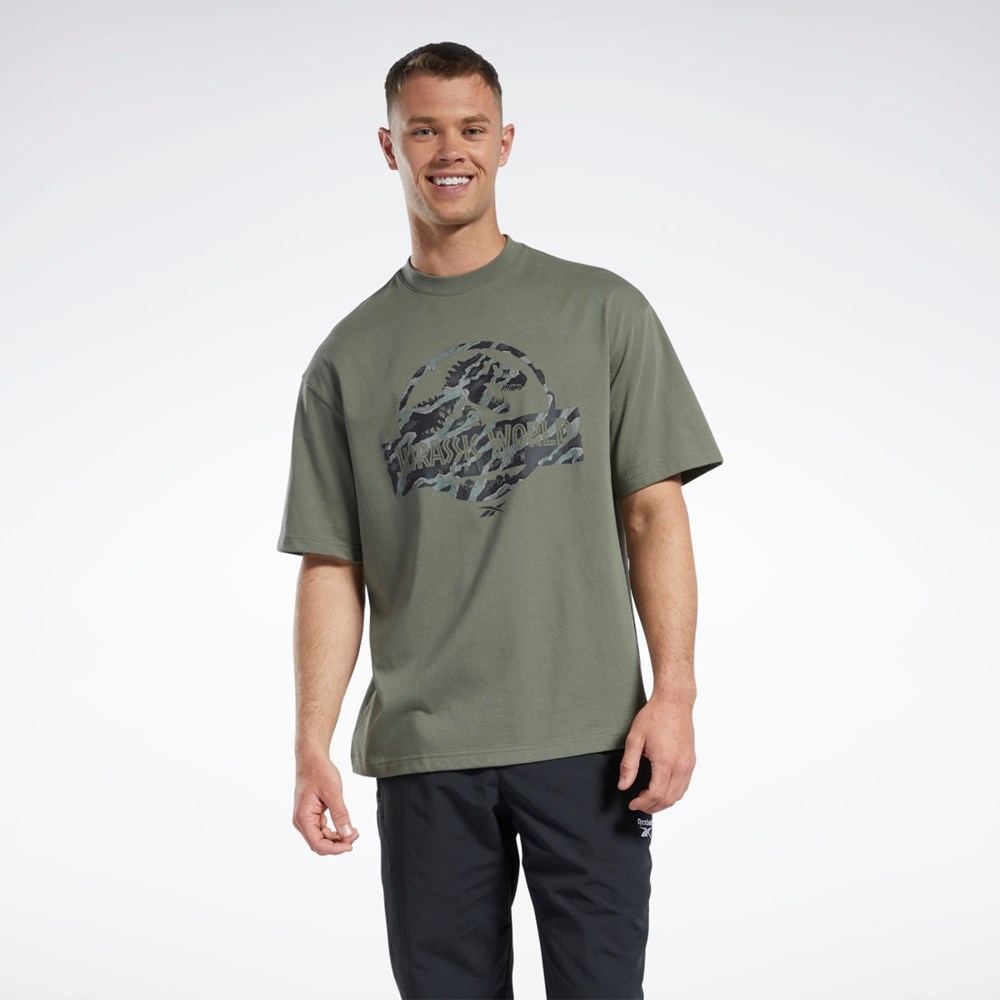 Reebok Jurassic World T-Shirt Zelene | PQHOG1238