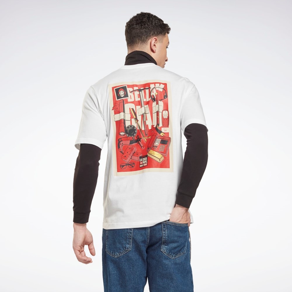 Reebok La Casa De Papel T-Shirt Biele | BIOHV3520