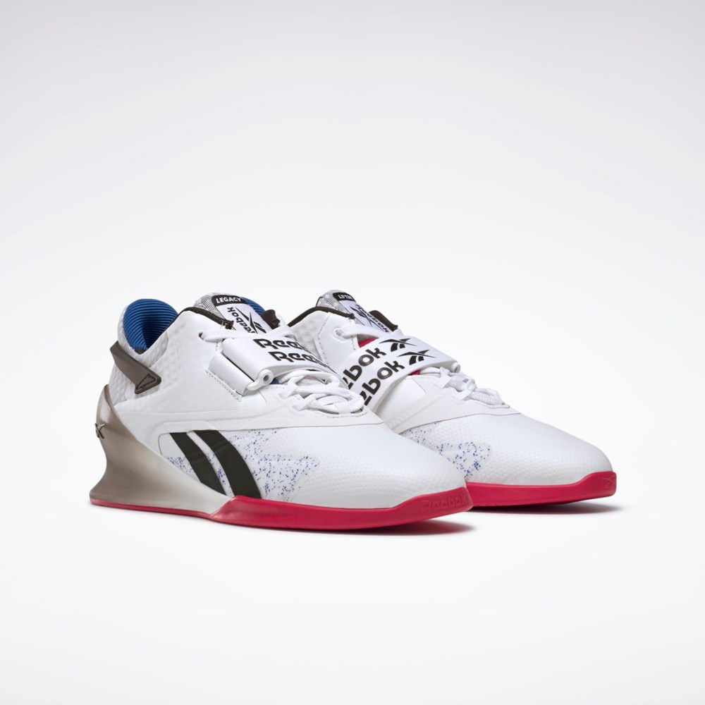 Reebok Legacy Lifter II Weightlifting Shoes Biele Čierne Červené | OWMND4326