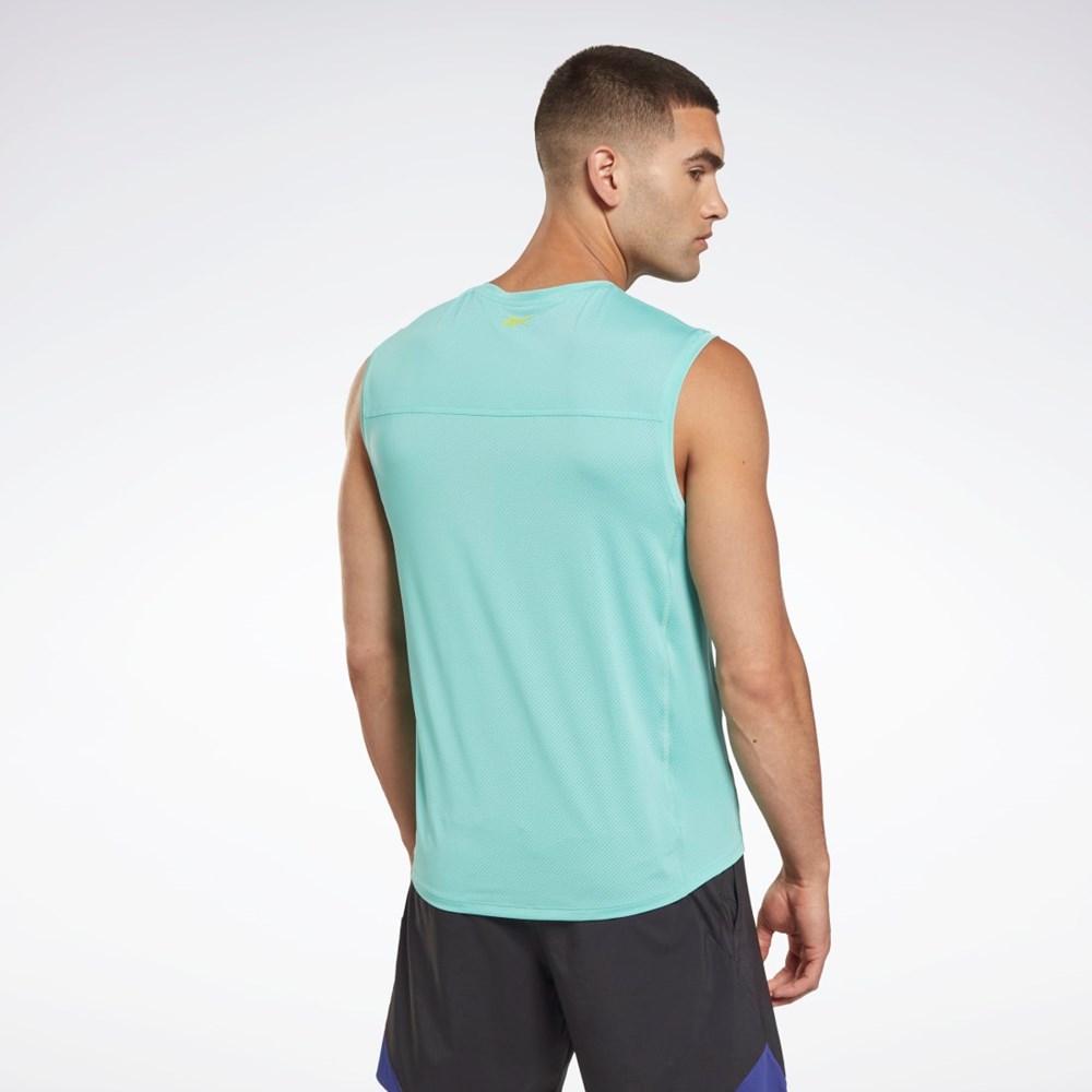 Reebok Les Mills® BodyPump® Activchill Tank Top Semi Classic Teal | HAKRO0142