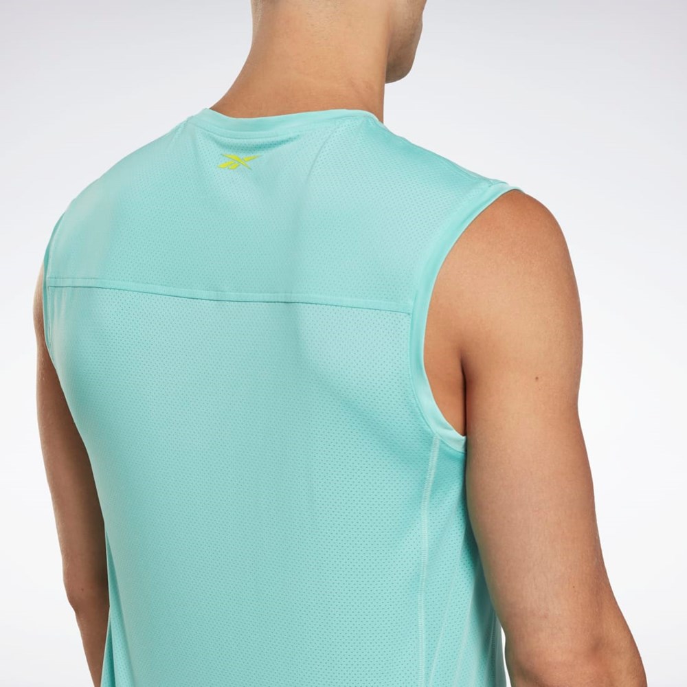 Reebok Les Mills® BodyPump® Activchill Tank Top Semi Classic Teal | HAKRO0142