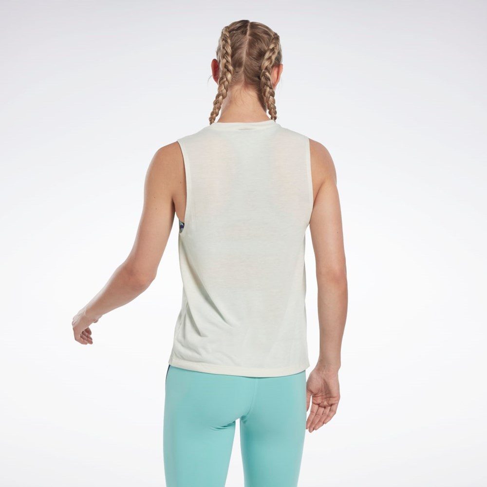 Reebok Les Mills® Grafika Muscle Tank Top Biele | GLYUA1860