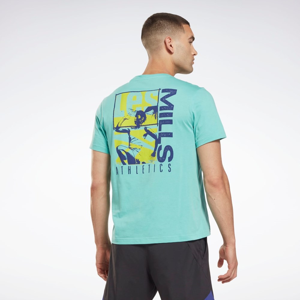 Reebok Les Mills® Grafika T-Shirt Semi Classic Teal | JORGL3215