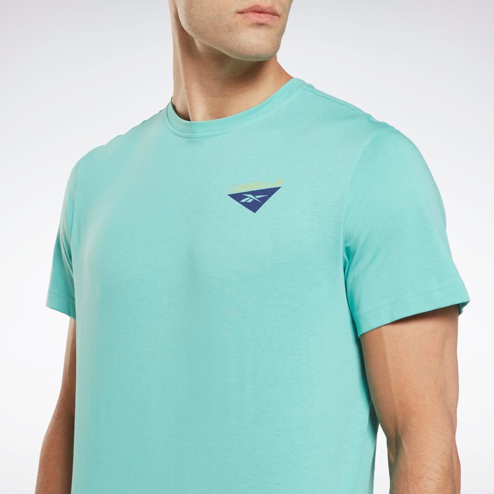 Reebok Les Mills® Grafika T-Shirt Semi Classic Teal | JORGL3215