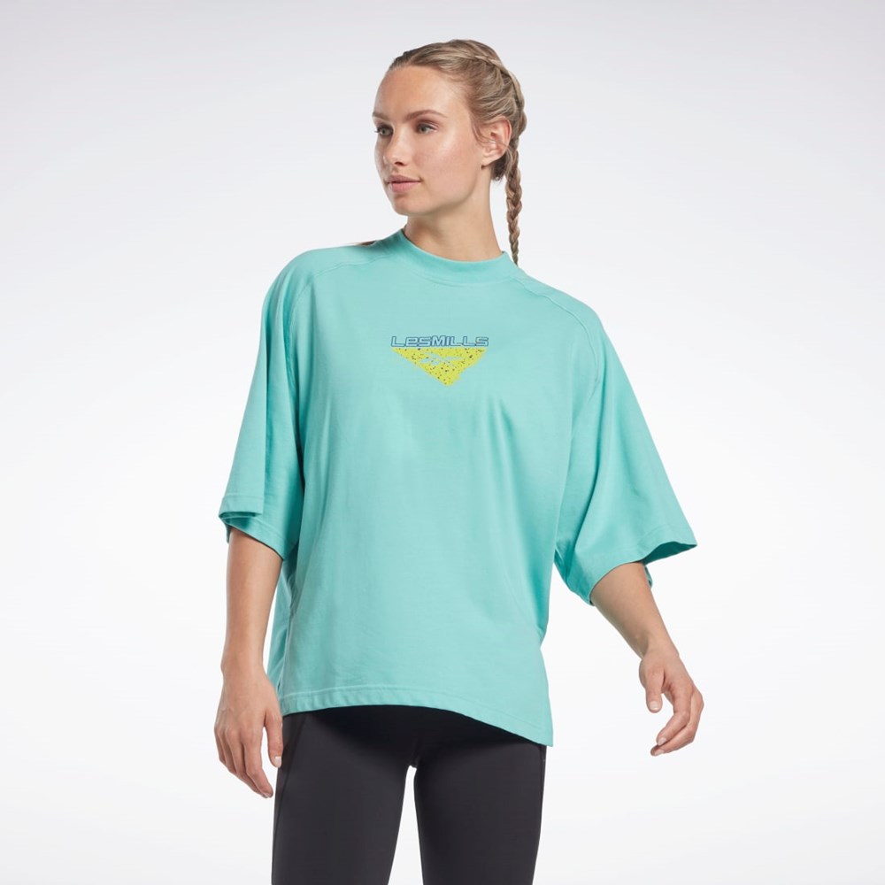 Reebok Les Mills® Layering T-Shirt Semi Classic Teal | DHXLQ0286