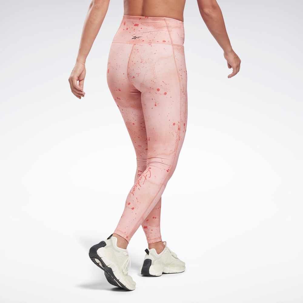 Reebok Les Mills® Lux Bold High-Waisted Printed Tights Koralove | XEBIL5621