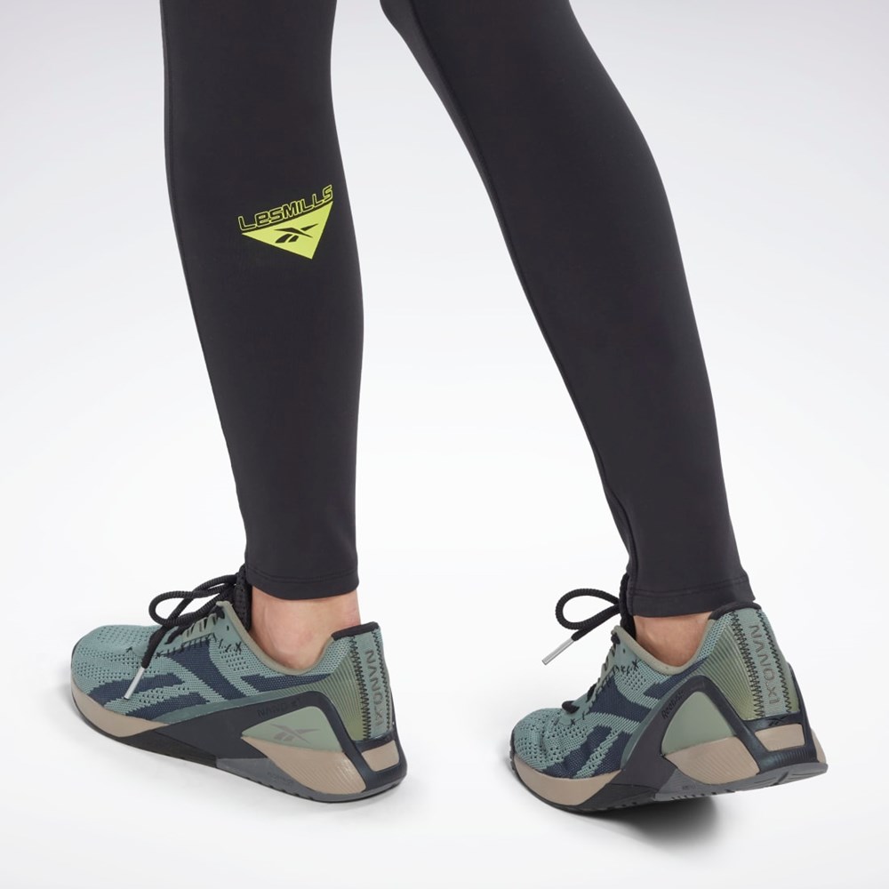 Reebok Les Mills® Lux Vector Grafika Leggings Čierne | SYOVW4076