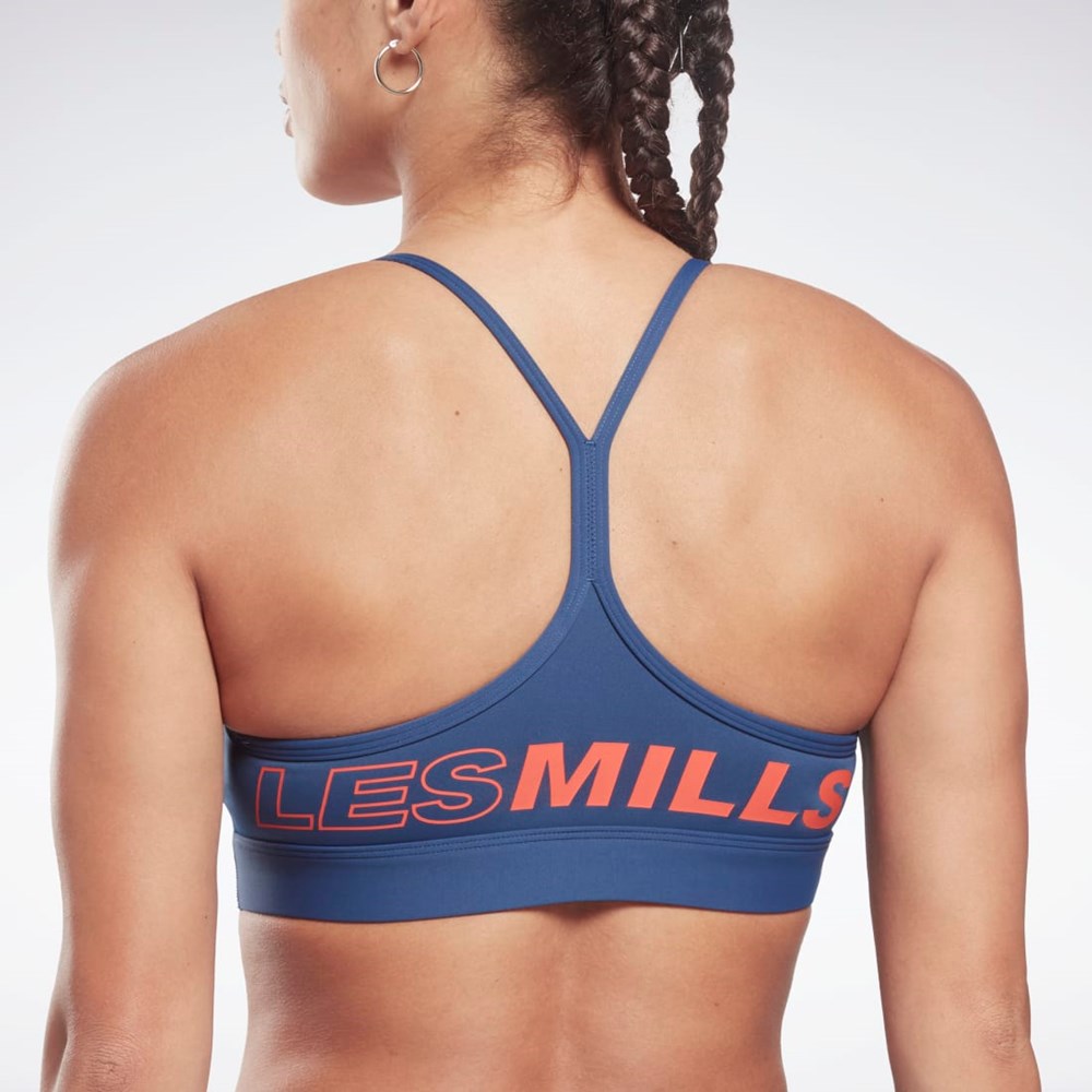 Reebok Les Mills® Lux Vychudnutý Medium-Support Sports Bra Modre | EHIMG4569