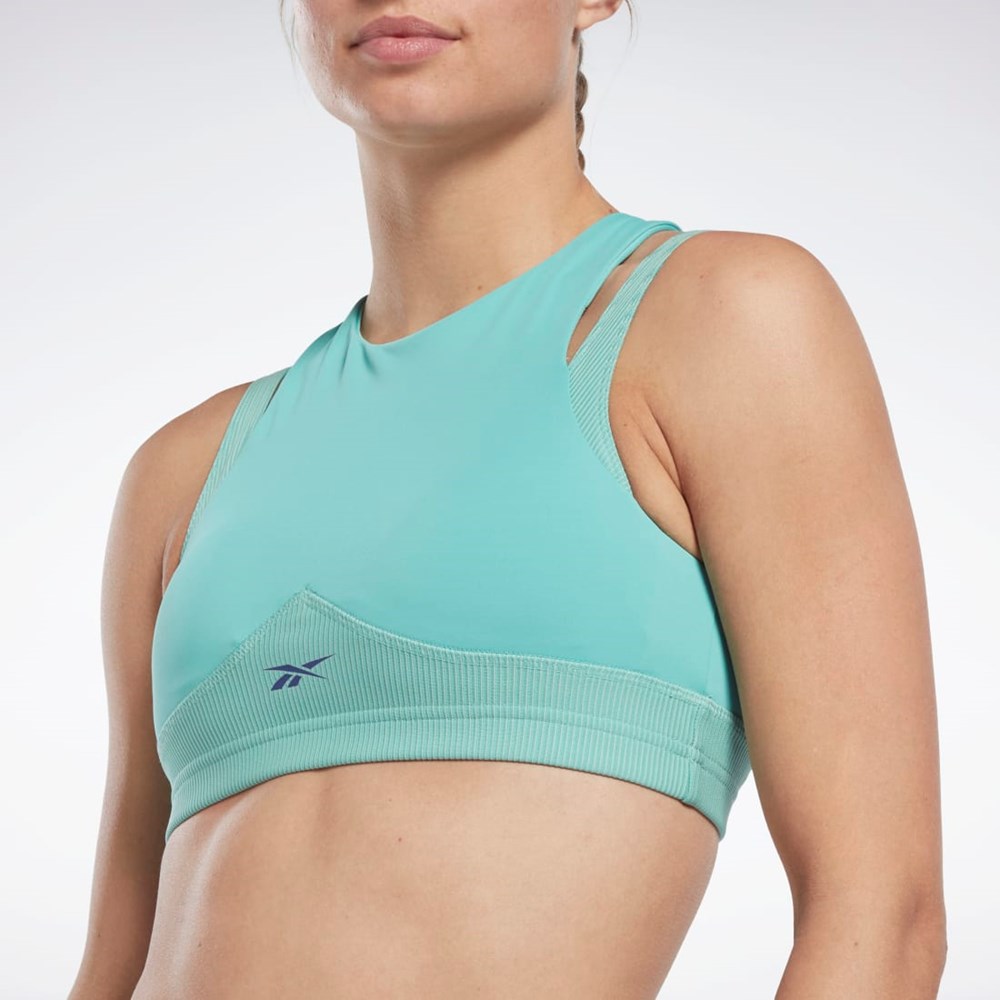 Reebok Les Mills® Rib Cropped Tank Top Semi Classic Teal | QXHDB9372