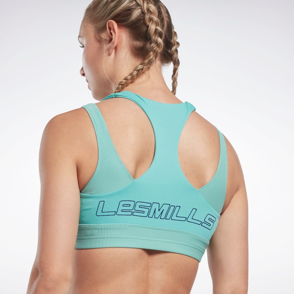 Reebok Les Mills® Rib Cropped Tank Top Semi Classic Teal | QXHDB9372