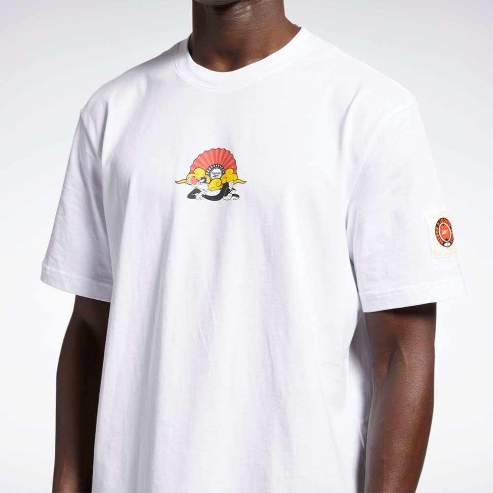 Reebok Looney Tunes T-Shirt Biele | AFLRI0492