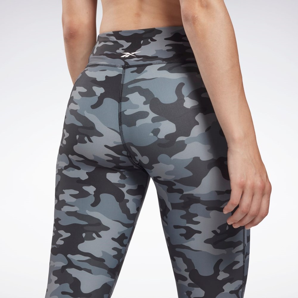 Reebok Lux Bold Camo Print Tights Čierne | VQCLT3172