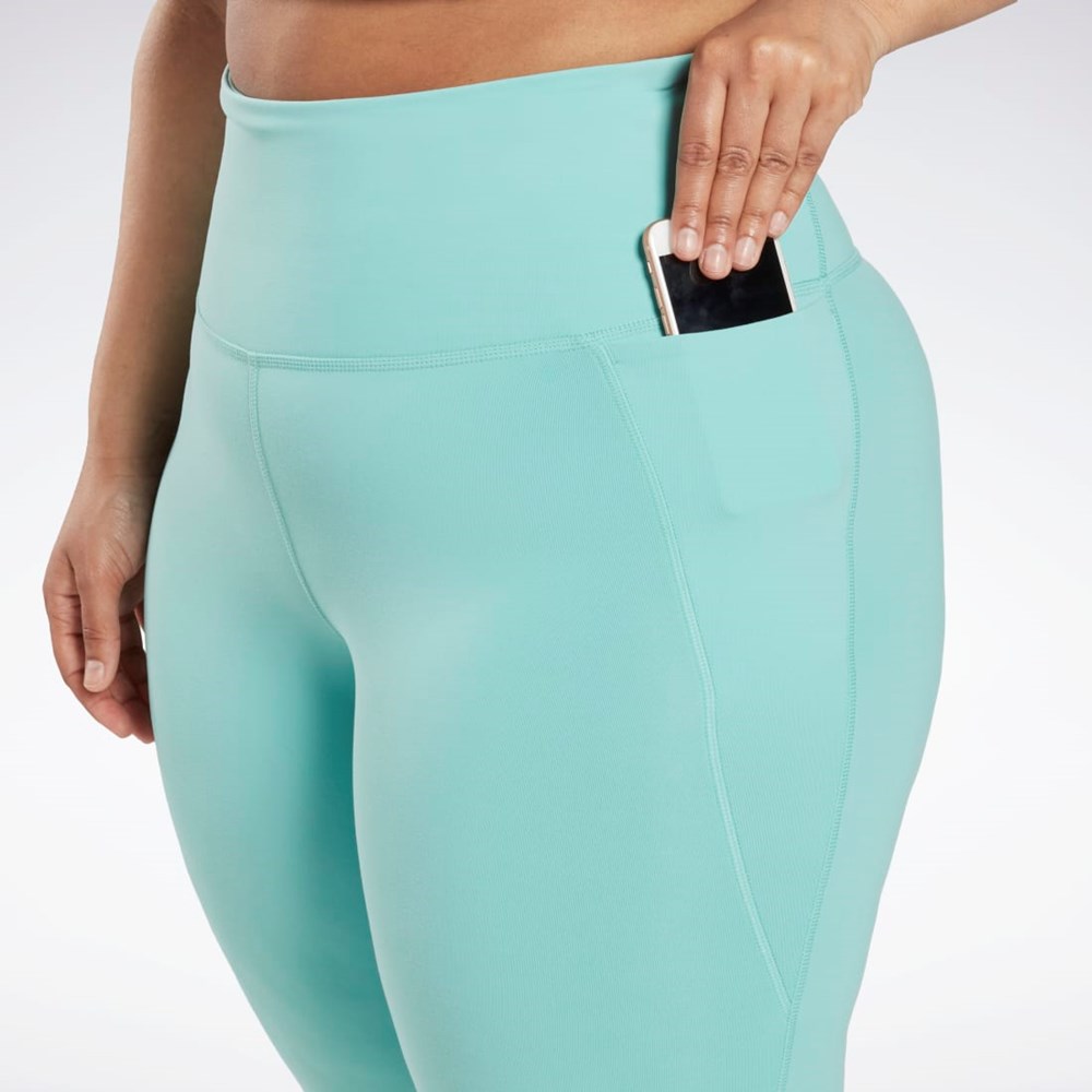 Reebok Lux High-Waisted Tights (Plus Size) Semi Classic Teal | IPYJG0148