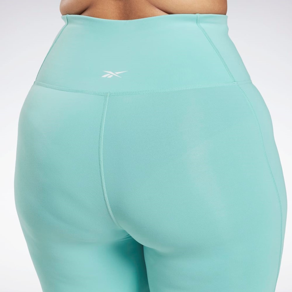 Reebok Lux High-Waisted Tights (Plus Size) Semi Classic Teal | IPYJG0148