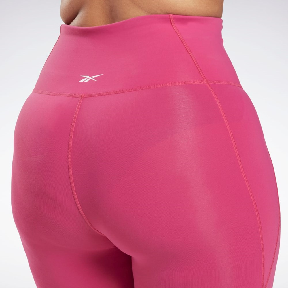 Reebok Lux High-Waisted Tights (Plus Size) Ruzove | MXBKW9782