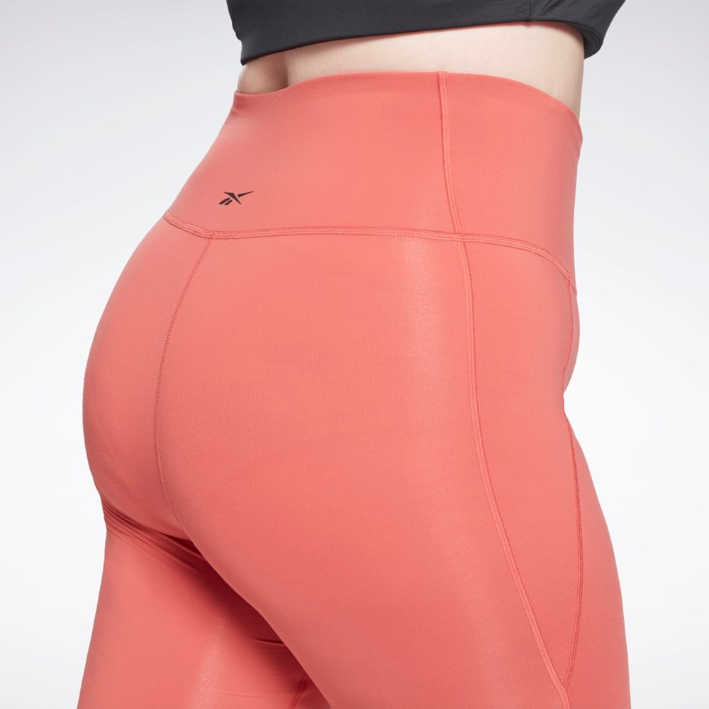 Reebok Lux High-Waisted Tights (Plus Size) Rhodonite | OWJFB7369