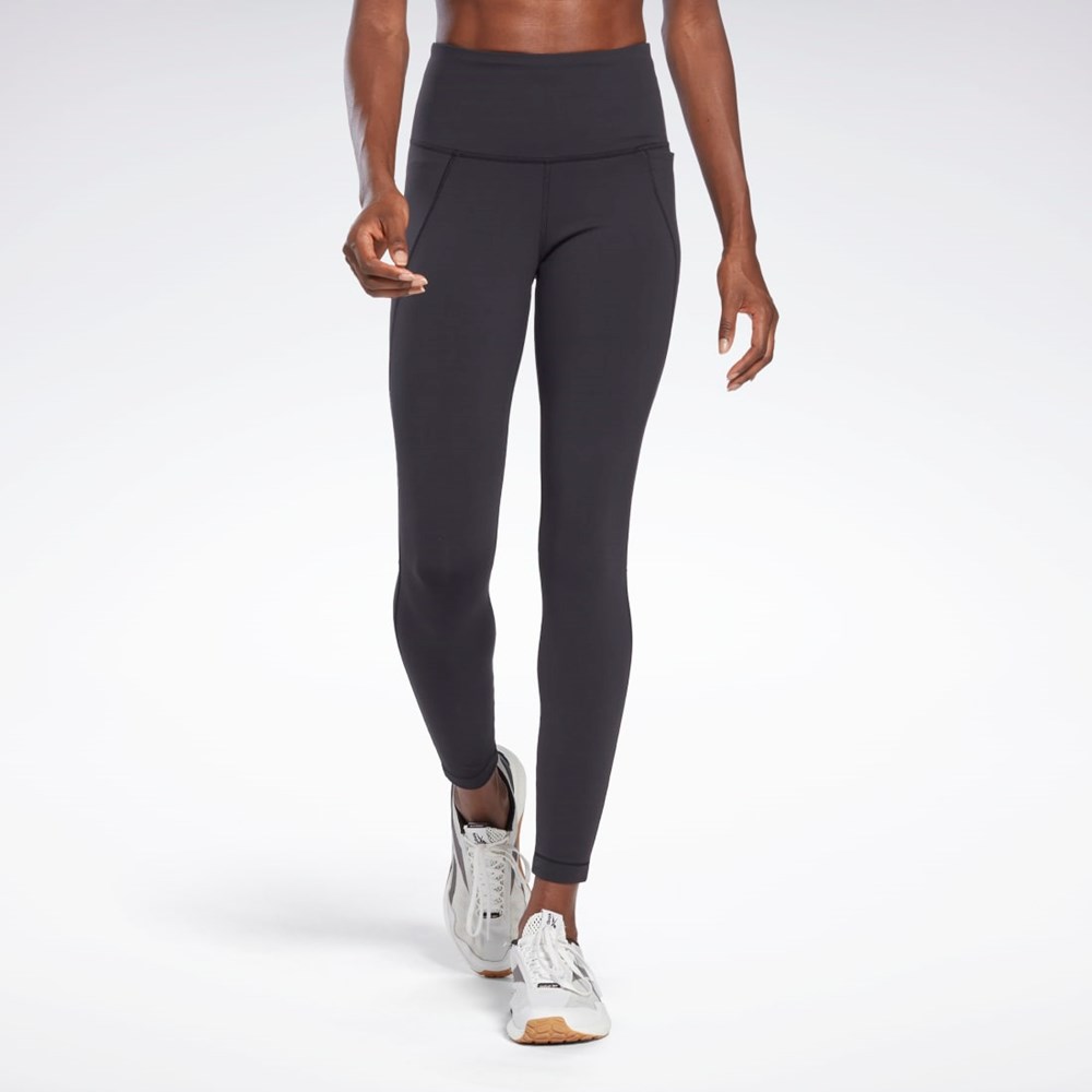 Reebok Lux High-Waisted Tights Čierne | RUEBN5781