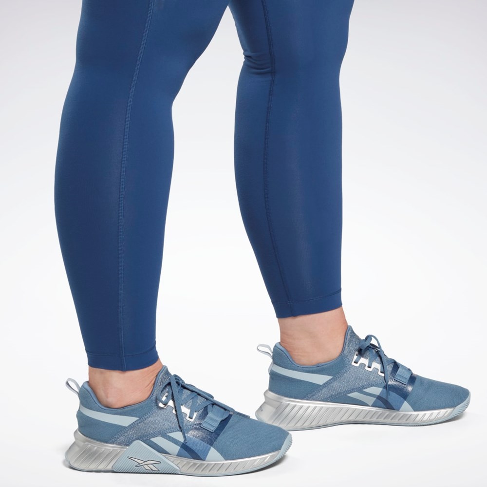 Reebok Lux Leggings (Plus Size) Modre | WBUYN1678