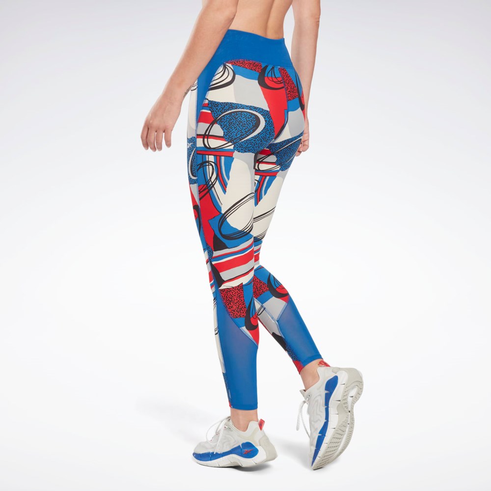 Reebok Lux Perform Leggings Modre | BWDPS8142