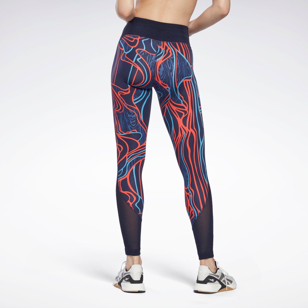 Reebok Lux Perform Stredne-Rise Nature Grown Tights Námornícka Modrá | ACUTG6570