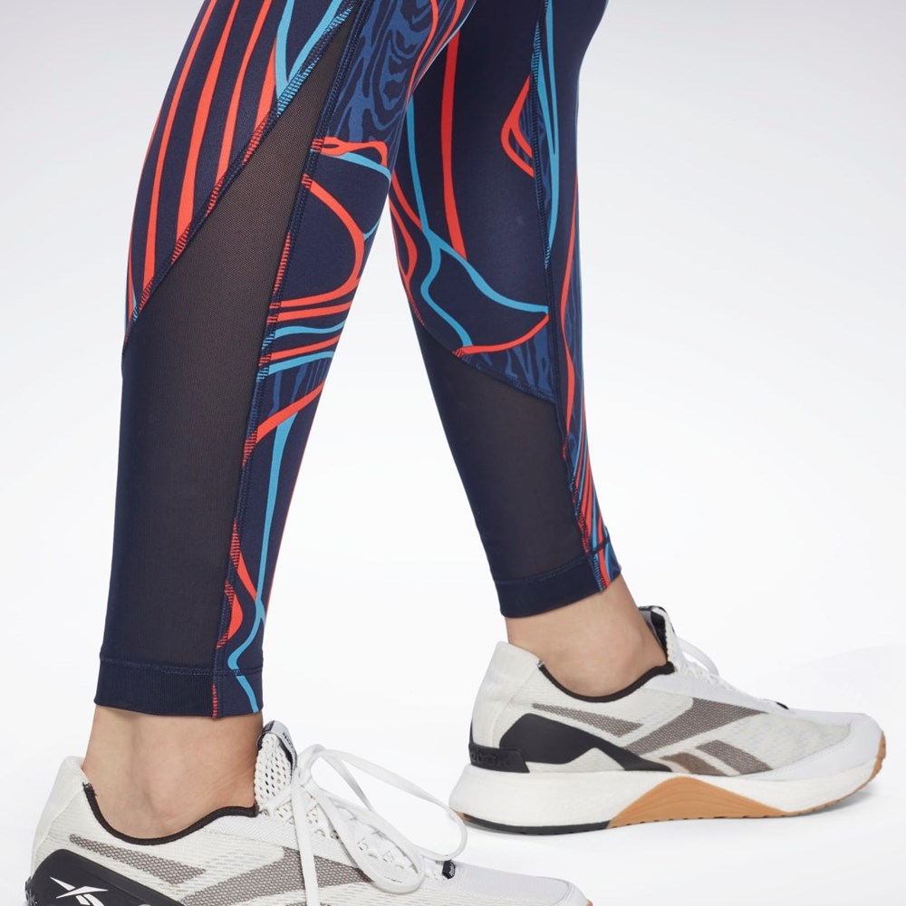 Reebok Lux Perform Stredne-Rise Nature Grown Tights Námornícka Modrá | ACUTG6570