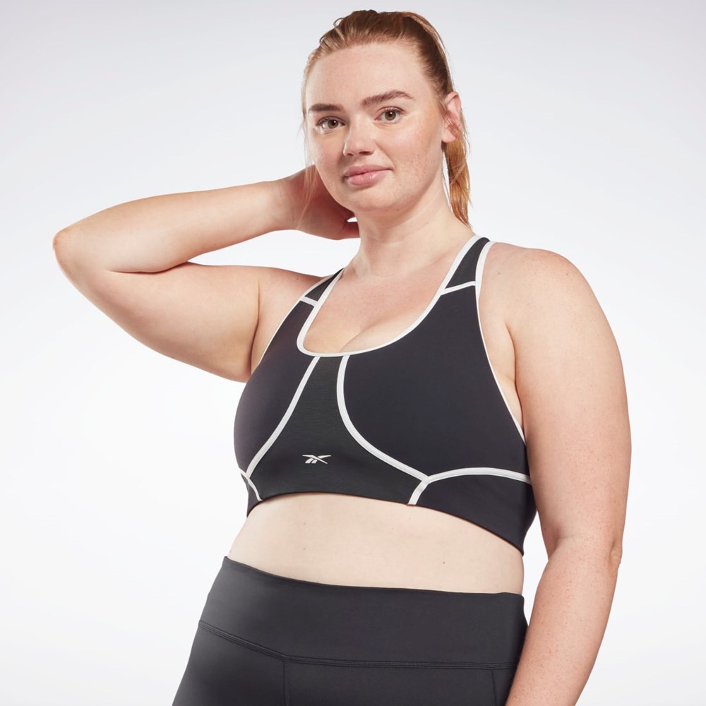 Reebok Lux Racer Polstrované Colorblocked Bra (Plus Size) Čierne | ARPMI9247