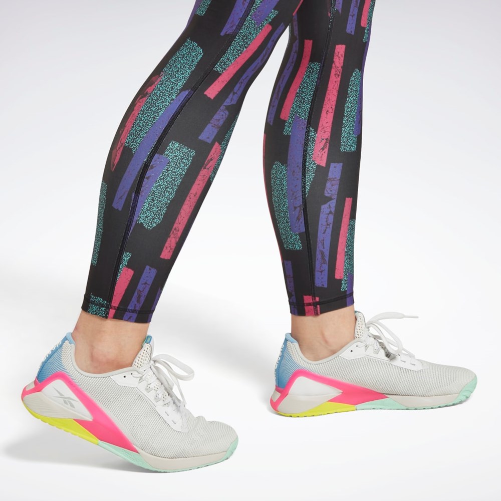 Reebok MYT Allover Print Tights Ruzove | VSXPE7294