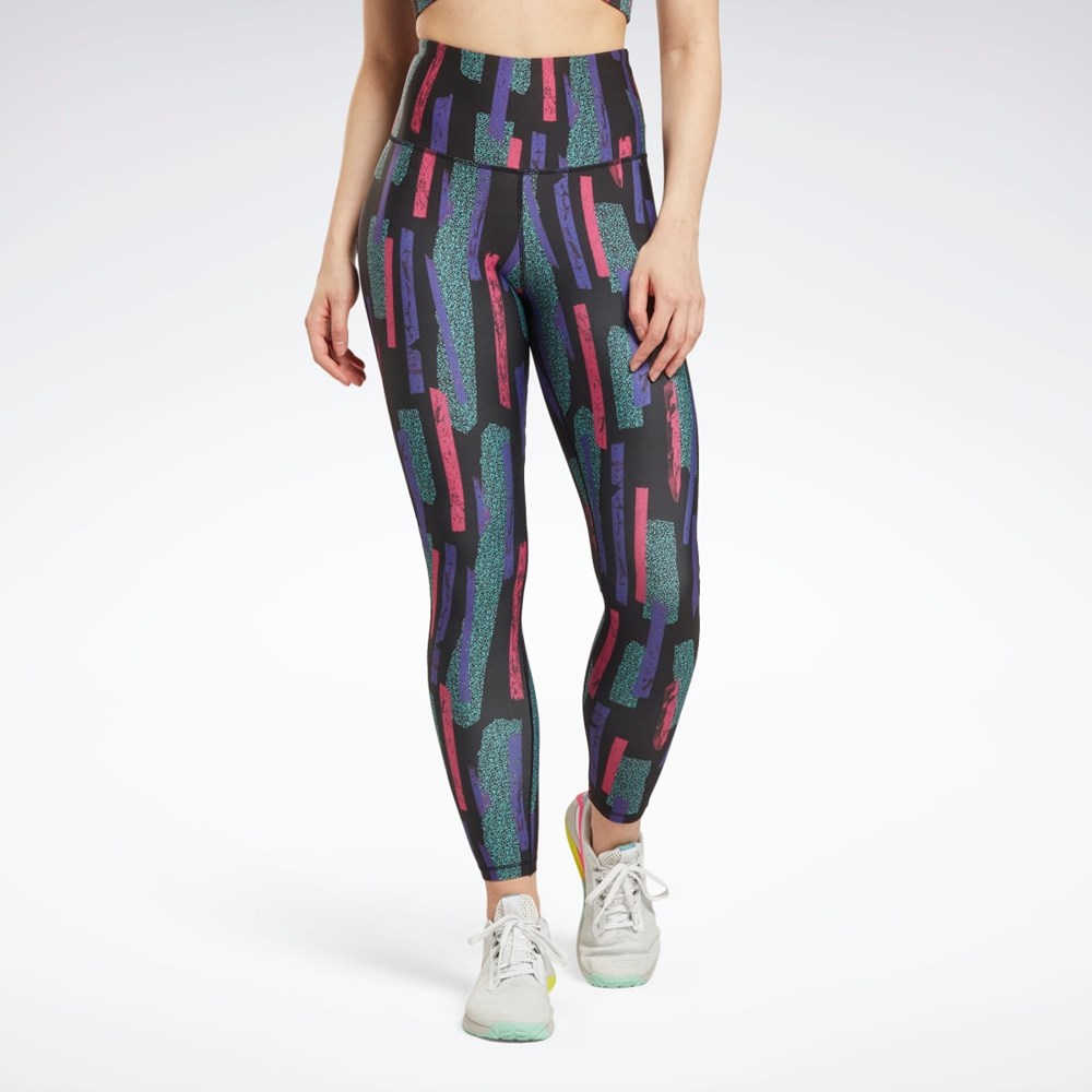 Reebok MYT Allover Print Tights Ruzove | VSXPE7294