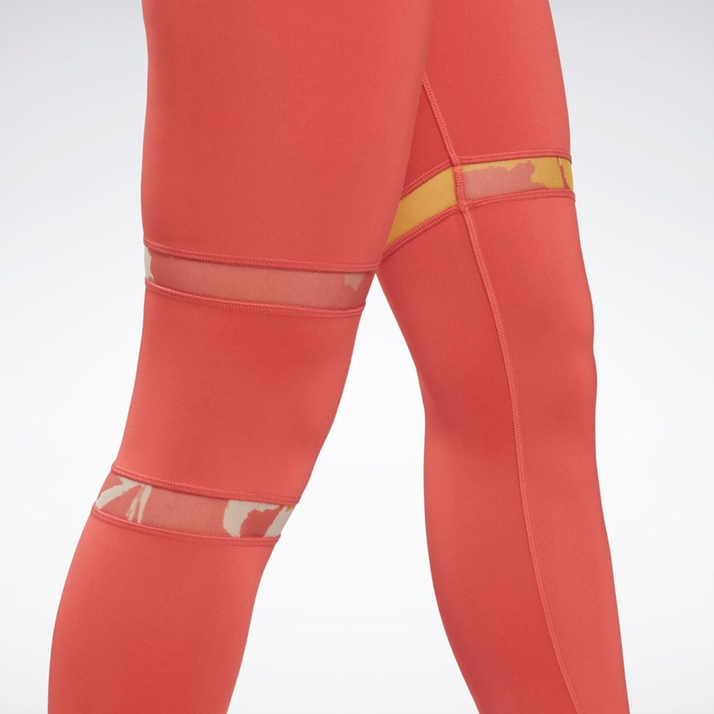 Reebok MYT Detail Leggings Rhodonite | VGRQM4520