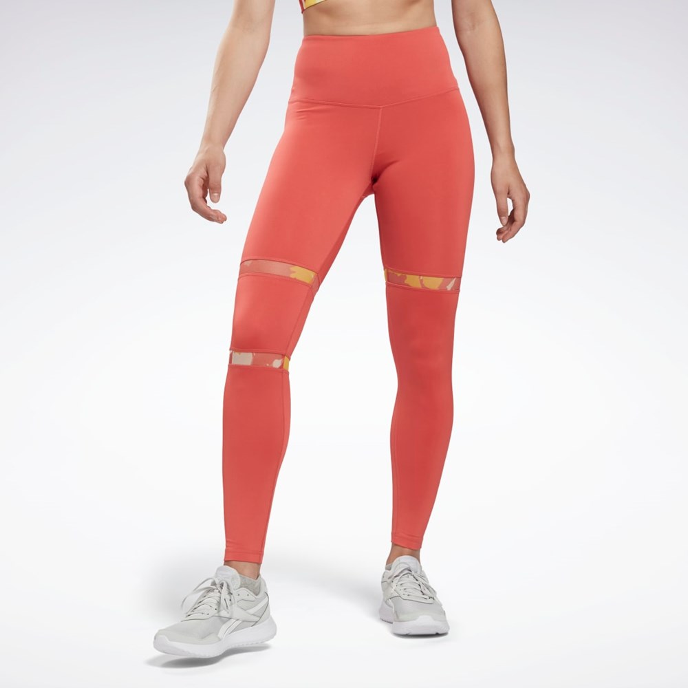 Reebok MYT Detail Leggings Rhodonite | VGRQM4520