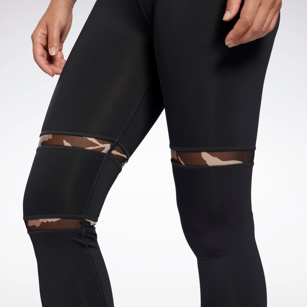 Reebok MYT Detail Leggings Čierne | FPUEZ3829