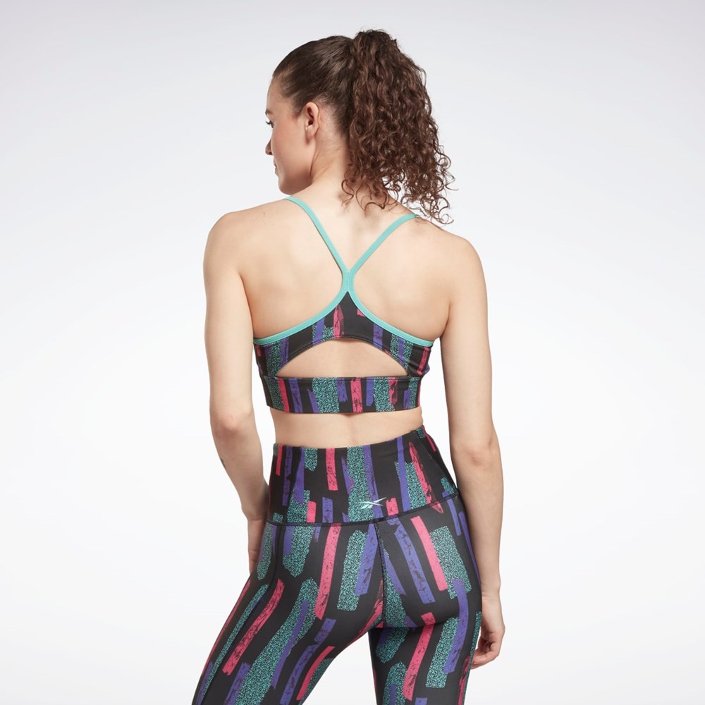 Reebok MYT Printed Bra Ruzove | JHXPQ8925