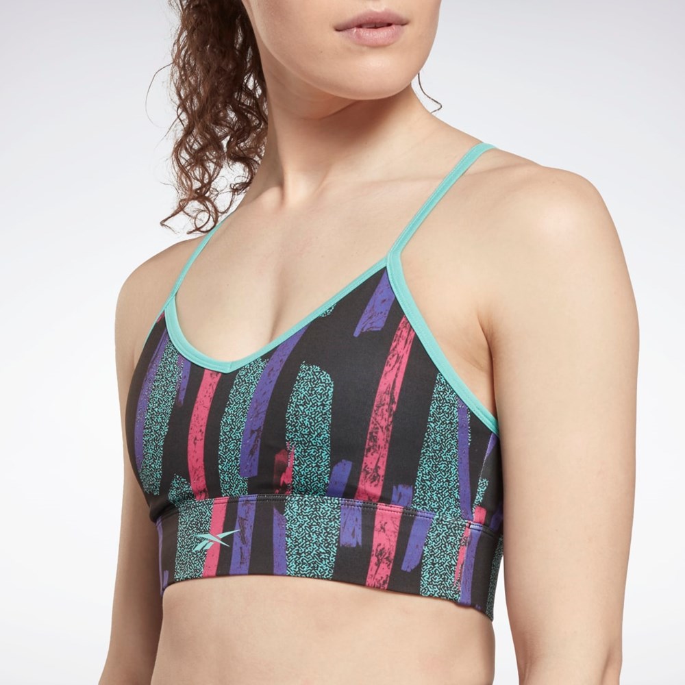 Reebok MYT Printed Bra Ruzove | JHXPQ8925