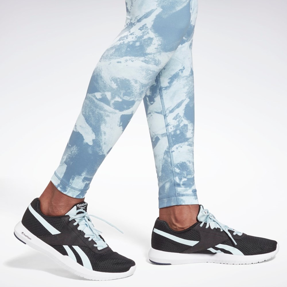 Reebok MYT Printed Leggings Modre | ONEZC7230