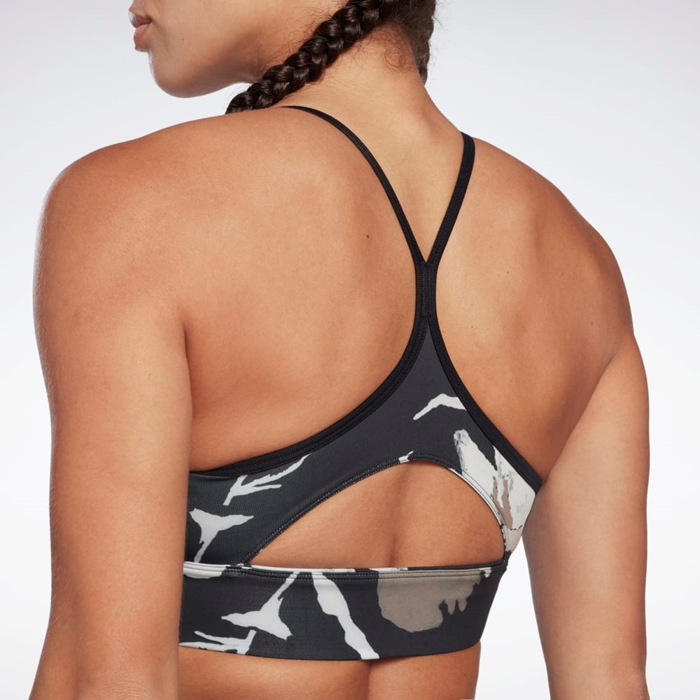 Reebok MYT Printed Sports Bra Čierne | TKRVX9621