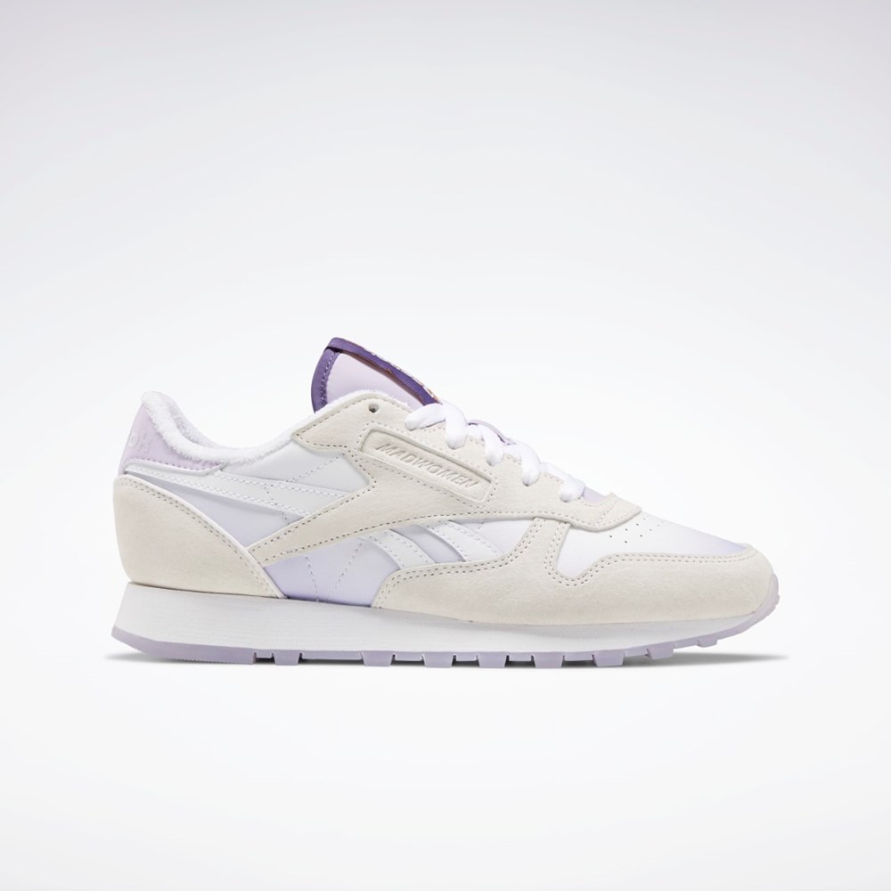 Reebok MadWomen Classic Leather Shoes Biele Biele Nachový | EJGVH5261