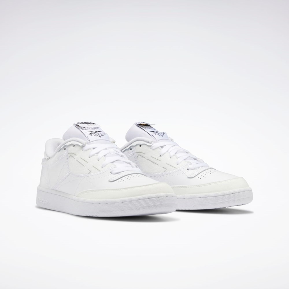 Reebok Maison Margiela Club C Memory Of Shoes Biele Čierne Biele | HZIUN5971