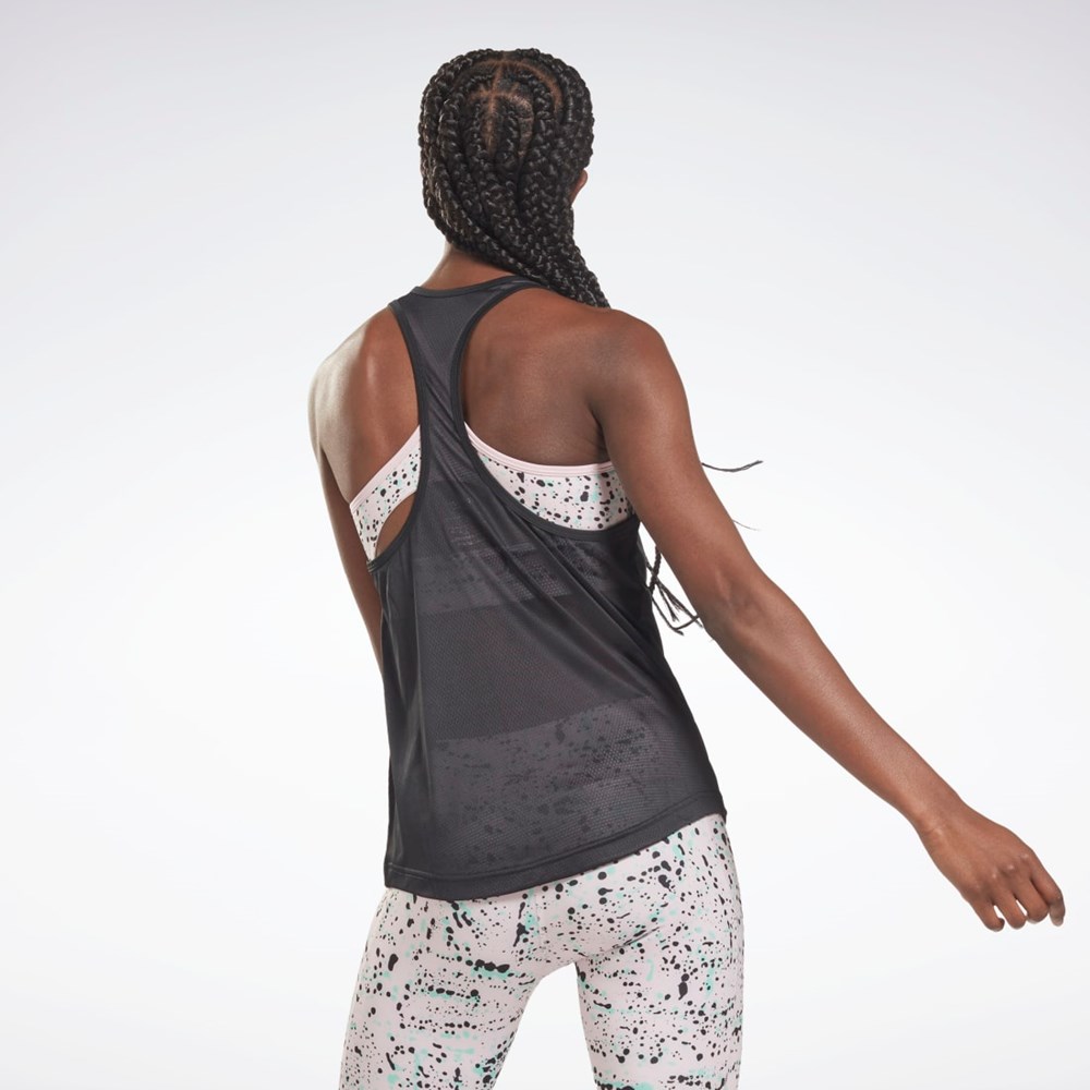 Reebok Mesh Back Tank Top Čierne | CIJHX3678