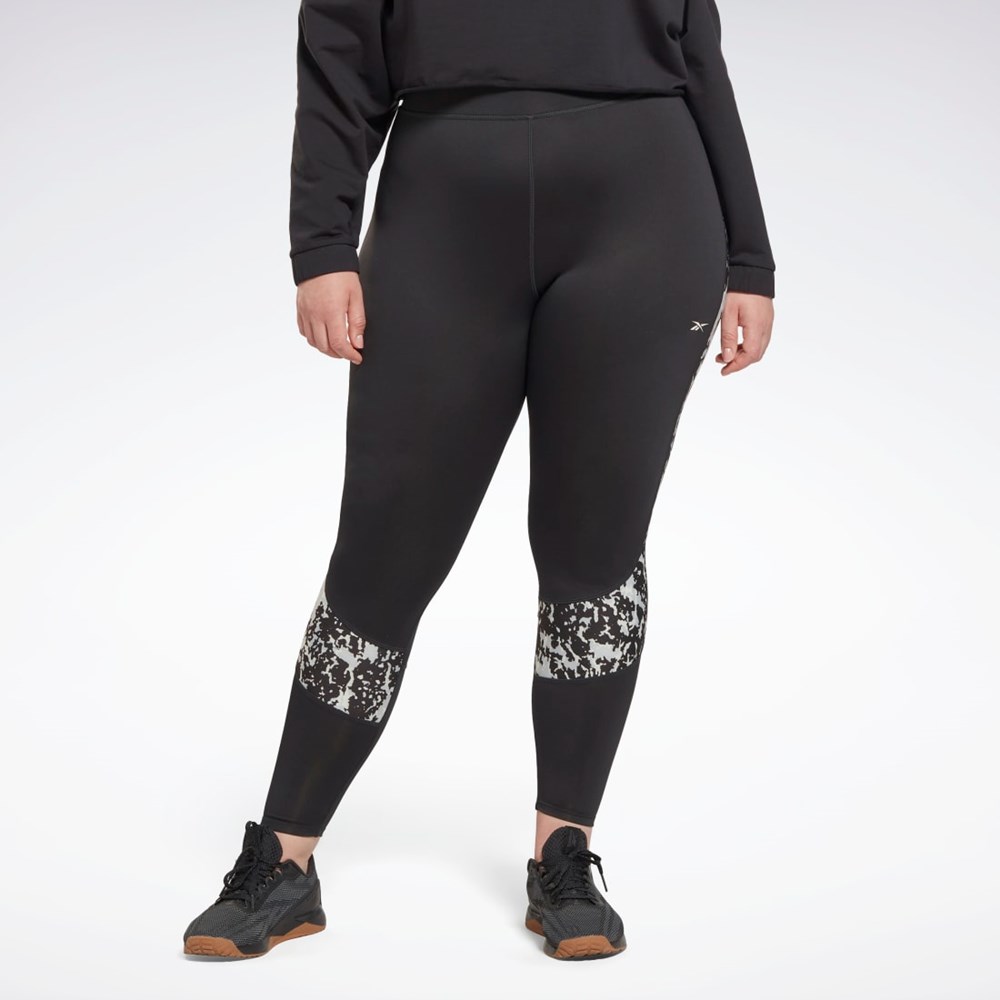 Reebok Modern Safari Leggings (Plus Size) Čierne | JDBRO8034