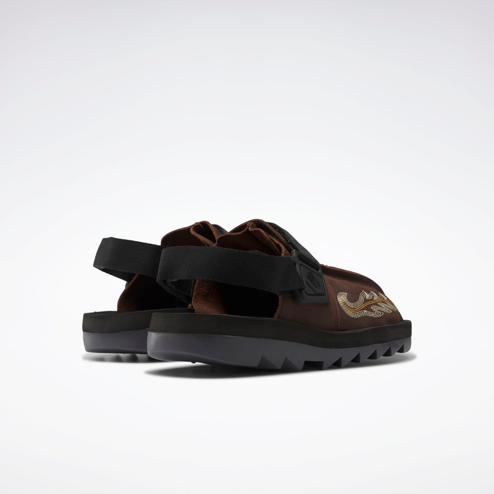 Reebok Mountain Research Beatnik Slides Hnede Čierne Siva | AKQOL6701