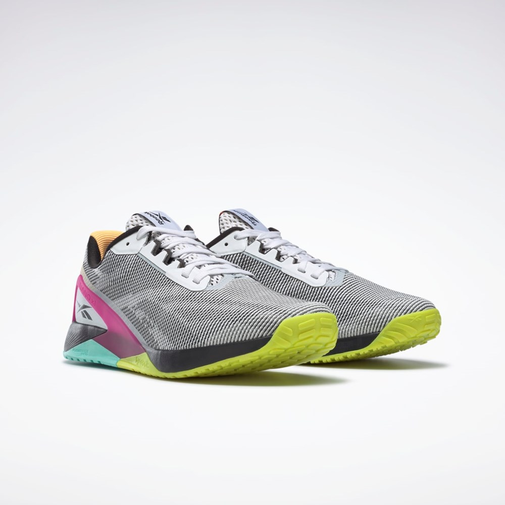 Reebok Nano X1 Grit Tréningová Shoes Biele Čierne Ruzove | KYDHE4835