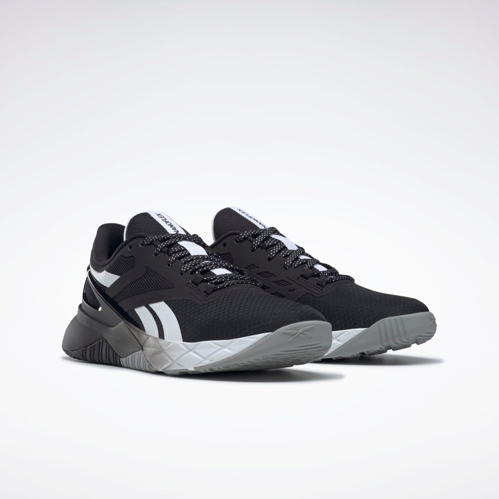 Reebok Nanoflex TR Tréningová Shoes Čierne Biele Siva | NDHOG8712