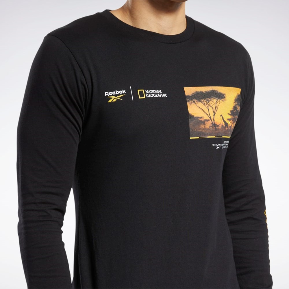 Reebok National Geographic Long Sleeve T-Shirt Multi | SKNQE3857