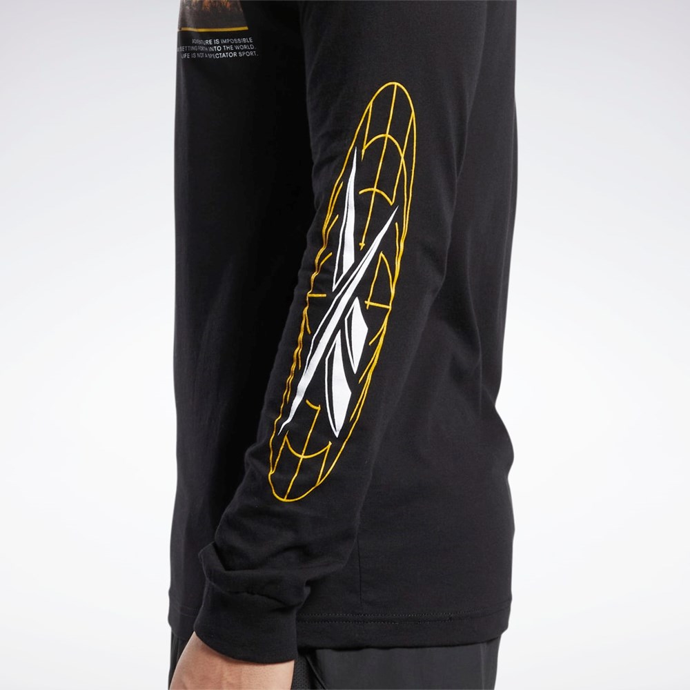 Reebok National Geographic Long Sleeve T-Shirt Multi | SKNQE3857