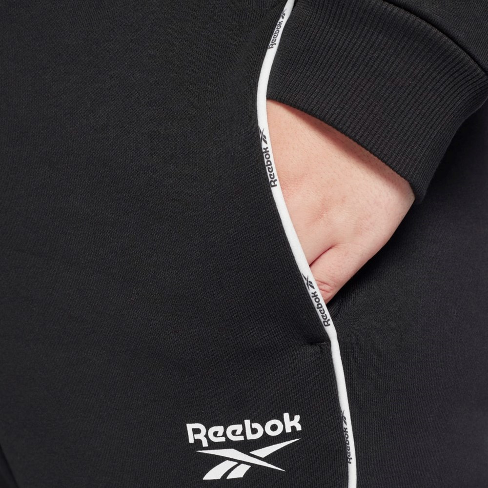 Reebok Piping Joggers (Plus Size) Čierne | DYHWR8961