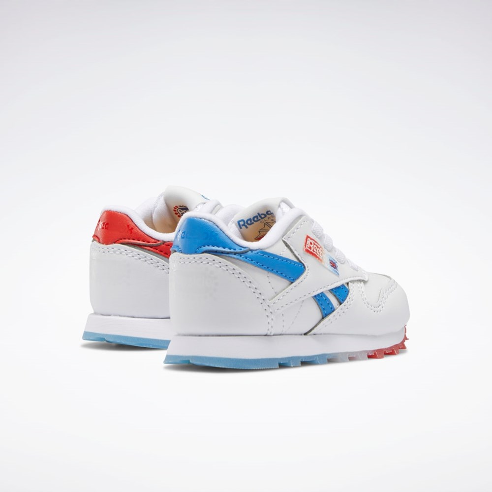 Reebok Popsicle Classic Leather Shoes - Toddler Biele Modre Červené | HGPET6580