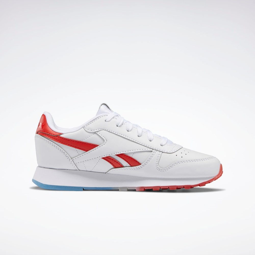 Reebok Popsicle Classic Leather Shoes - Grade School Biele Modre Červené | WHOPK8697