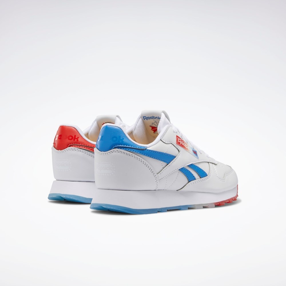 Reebok Popsicle Classic Leather Shoes - Grade School Biele Modre Červené | WHOPK8697