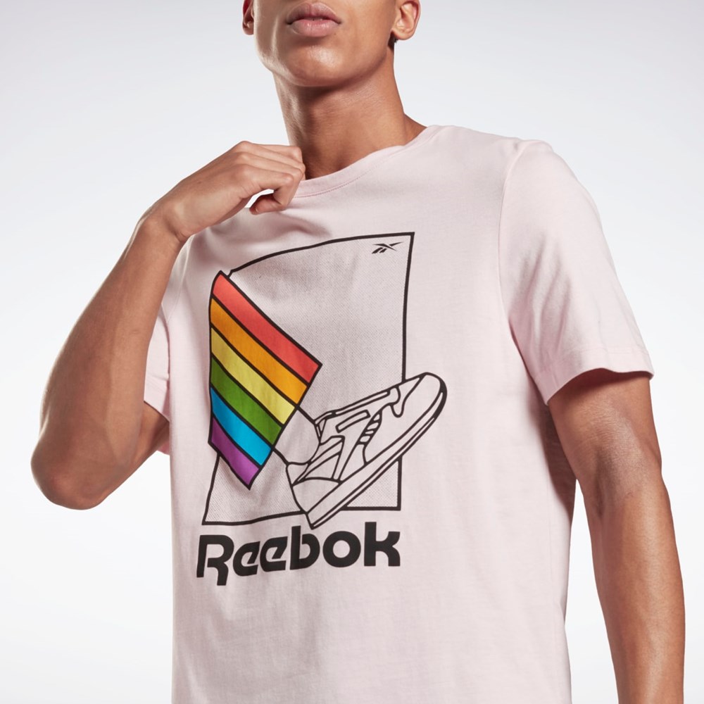 Reebok Pride Grafika T-Shirt Frost Berry | CPJLU8301